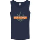 Cannabis Periodic Table Chemistry Weed Mens Vest Tank Top Navy Blue
