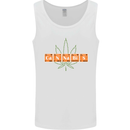 Cannabis Periodic Table Chemistry Weed Mens Vest Tank Top White
