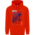 Cannabis Vaporwave Drugs Marijuana Weed Childrens Kids Hoodie Bright Red