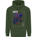 Cannabis Vaporwave Drugs Marijuana Weed Childrens Kids Hoodie Forest Green