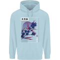 Cannabis Vaporwave Drugs Marijuana Weed Childrens Kids Hoodie Light Blue