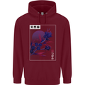 Cannabis Vaporwave Drugs Marijuana Weed Childrens Kids Hoodie Maroon