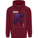 Cannabis Vaporwave Drugs Marijuana Weed Childrens Kids Hoodie Maroon