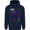 Cannabis Vaporwave Drugs Marijuana Weed Childrens Kids Hoodie Navy Blue
