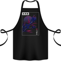 Cannabis Vaporwave Drugs Marijuana Weed Cotton Apron 100% Organic Black