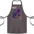 Cannabis Vaporwave Drugs Marijuana Weed Cotton Apron 100% Organic Dark Grey