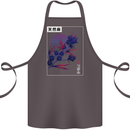Cannabis Vaporwave Drugs Marijuana Weed Cotton Apron 100% Organic Dark Grey