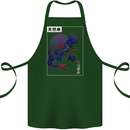 Cannabis Vaporwave Drugs Marijuana Weed Cotton Apron 100% Organic Forest Green