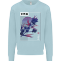 Cannabis Vaporwave Drugs Marijuana Weed Kids Sweatshirt Jumper Light Blue