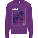 Cannabis Vaporwave Drugs Marijuana Weed Kids Sweatshirt Jumper Purple