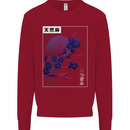 Cannabis Vaporwave Drugs Marijuana Weed Kids Sweatshirt Jumper Red