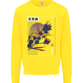Cannabis Vaporwave Drugs Marijuana Weed Kids Sweatshirt Jumper Yellow
