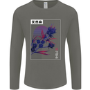 Cannabis Vaporwave Drugs Marijuana Weed Mens Long Sleeve T-Shirt Charcoal