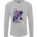 Cannabis Vaporwave Drugs Marijuana Weed Mens Long Sleeve T-Shirt Sports Grey