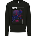 Cannabis Vaporwave Drugs Marijuana Weed Mens Sweatshirt Jumper Black