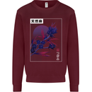 Cannabis Vaporwave Drugs Marijuana Weed Mens Sweatshirt Jumper Maroon