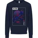 Cannabis Vaporwave Drugs Marijuana Weed Mens Sweatshirt Jumper Navy Blue