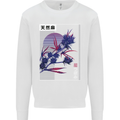 Cannabis Vaporwave Drugs Marijuana Weed Mens Sweatshirt Jumper White