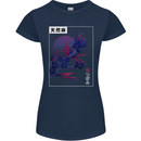 Cannabis Vaporwave Drugs Marijuana Weed Womens Petite Cut T-Shirt Navy Blue