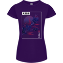 Cannabis Vaporwave Drugs Marijuana Weed Womens Petite Cut T-Shirt Purple