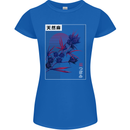 Cannabis Vaporwave Drugs Marijuana Weed Womens Petite Cut T-Shirt Royal Blue