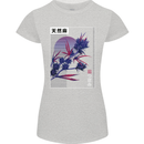 Cannabis Vaporwave Drugs Marijuana Weed Womens Petite Cut T-Shirt Sports Grey