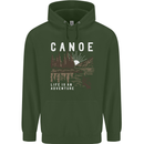 Canoe Adventure Canoeing Kayak Kayaking Childrens Kids Hoodie Forest Green
