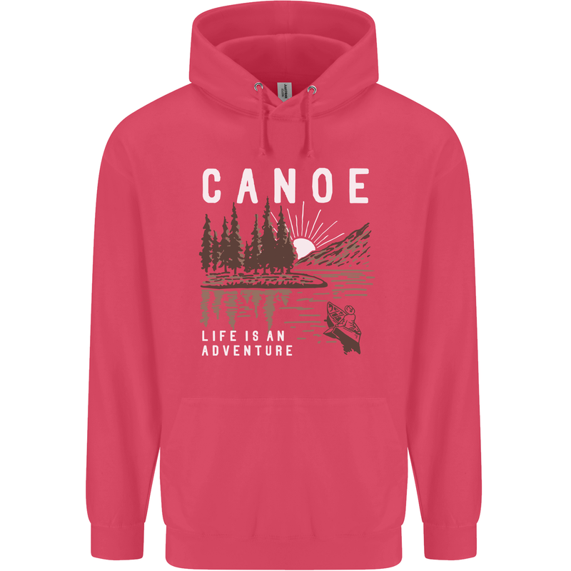 Canoe Adventure Canoeing Kayak Kayaking Childrens Kids Hoodie Heliconia