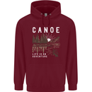 Canoe Adventure Canoeing Kayak Kayaking Childrens Kids Hoodie Maroon