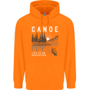 Canoe Adventure Canoeing Kayak Kayaking Childrens Kids Hoodie Orange