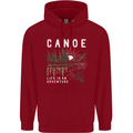 Canoe Adventure Canoeing Kayak Kayaking Childrens Kids Hoodie Red