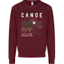 Canoe Adventure Canoeing Kayak Kayaking Kids Sweatshirt Jumper Maroon