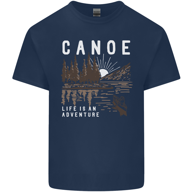 Canoe Adventure Canoeing Kayak Kayaking Kids T-Shirt Childrens Navy Blue