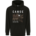 Canoe Adventure Canoeing Kayak Kayaking Mens 80% Cotton Hoodie Black
