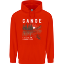 Canoe Adventure Canoeing Kayak Kayaking Mens 80% Cotton Hoodie Bright Red