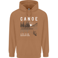 Canoe Adventure Canoeing Kayak Kayaking Mens 80% Cotton Hoodie Caramel Latte