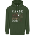 Canoe Adventure Canoeing Kayak Kayaking Mens 80% Cotton Hoodie Forest Green