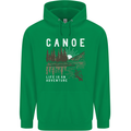 Canoe Adventure Canoeing Kayak Kayaking Mens 80% Cotton Hoodie Irish Green