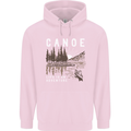 Canoe Adventure Canoeing Kayak Kayaking Mens 80% Cotton Hoodie Light Pink
