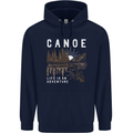 Canoe Adventure Canoeing Kayak Kayaking Mens 80% Cotton Hoodie Navy Blue