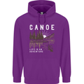 Canoe Adventure Canoeing Kayak Kayaking Mens 80% Cotton Hoodie Purple