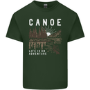 Canoe Adventure Canoeing Kayak Kayaking Mens Cotton T-Shirt Tee Top Forest Green