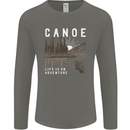 Canoe Adventure Canoeing Kayak Kayaking Mens Long Sleeve T-Shirt Charcoal