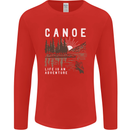 Canoe Adventure Canoeing Kayak Kayaking Mens Long Sleeve T-Shirt Red