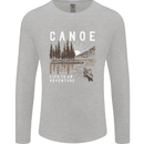 Canoe Adventure Canoeing Kayak Kayaking Mens Long Sleeve T-Shirt Sports Grey
