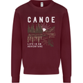 Canoe Adventure Canoeing Kayak Kayaking Mens Sweatshirt Jumper Maroon