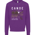 Canoe Adventure Canoeing Kayak Kayaking Mens Sweatshirt Jumper Purple