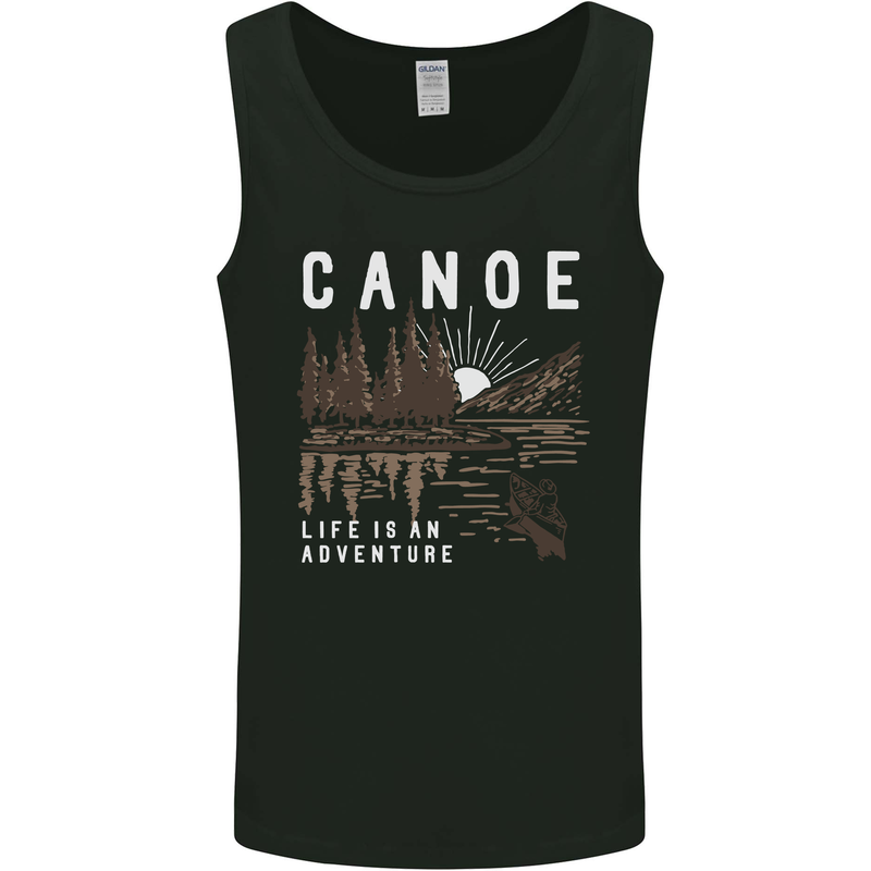 Canoe Adventure Canoeing Kayak Kayaking Mens Vest Tank Top Black