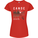 Canoe Adventure Canoeing Kayak Kayaking Womens Petite Cut T-Shirt Red