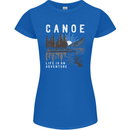 Canoe Adventure Canoeing Kayak Kayaking Womens Petite Cut T-Shirt Royal Blue
